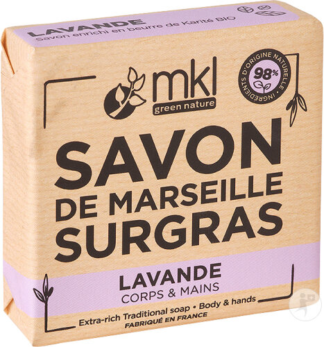 MKL Green Nature Savon De Marseille Solide Surgras Lavande Bio 100g