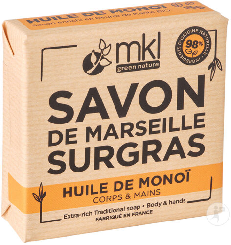 MKL Green Nature Savon De Marseille Solide Surgras Monoï 100g