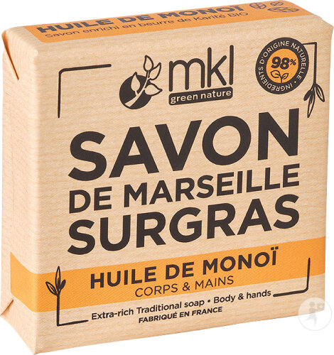 MKL Green Nature Savon De Marseille Solide Surgras Monoï Bio 100g