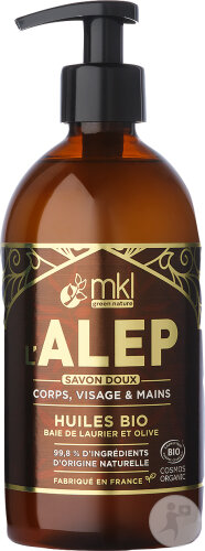 MKL Green Nature Savon Doux L'Alep Cosmos Natural Flacon-Pompe 500ml