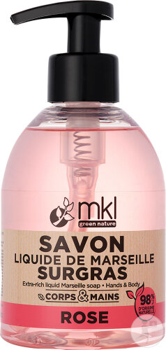 MKL Green Nature Savon Liquide Marseille Rose Bio 300ml