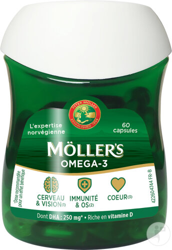Moller's Oméga -3 Double 60 Gélules