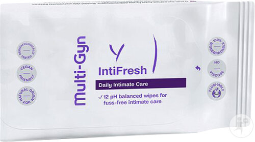 Multi-Gyn IntiFresh Lingettes Intimes 12 Pièces