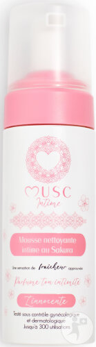 Musc Intime Fleur De Sakura L'Innocente Mousse Nettoyante Intime Flacon Pompe 150ml