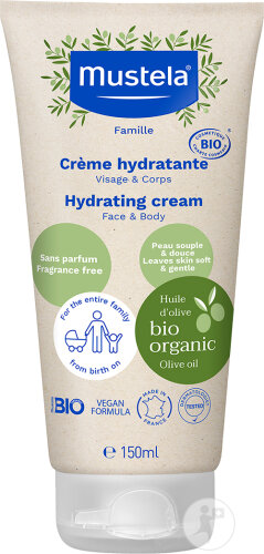 Mustela Bio Crème Hydratante Sans Parfum Tube 150ml