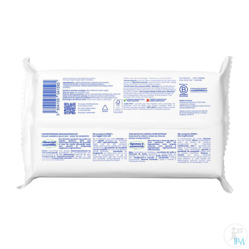Mustela Lingettes Nettoyantes Compostables Sans Parfum 60 Pièces-2