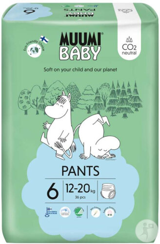 Muumi Baby Pants Taille 6 12-20kg 36 Pièces