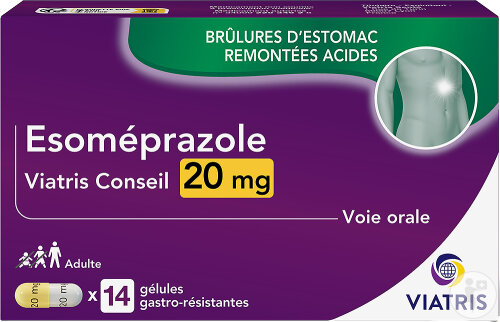 Mylan Ésoméprazole 20mg Gélules Gastro-Résistantes 14