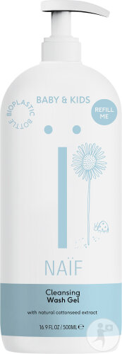 Naïf Baby&Kids Gel Lavant Nettoyant Flacon Pompe 500ml