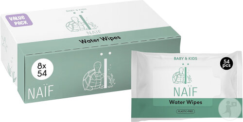 Naïf Lingettes Bébé Sans Plastique 8x54 Pièces