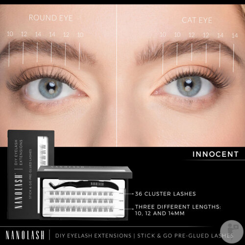 Nanolash Faux Cils Pré-Collés Innocent 1 Boîte-4
