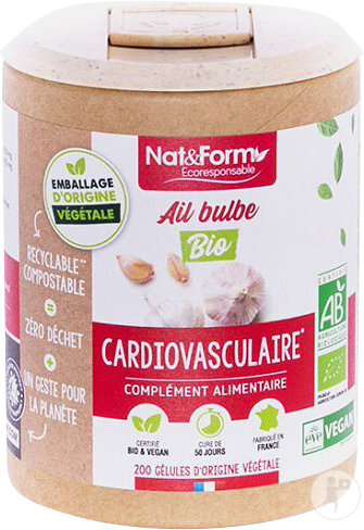 Nat&Form Ail Bulbe Bio 200 Gélules Écoresponsable