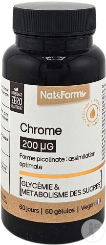 Nat&Form Chrome 200µg 60 Gélules