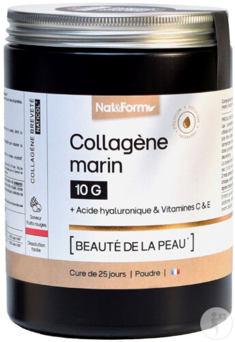 Nat&Form Collagène Marin Beauté De La Peau Fruits Rouges 315g