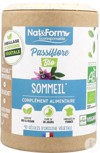 Nat&Form Passiflore Bio 90 Gélules Écoresponsable