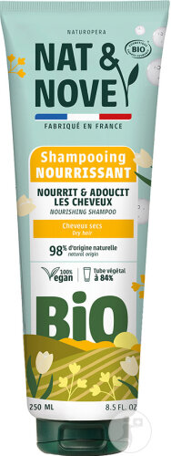 Nat&Nove Bio Shampoing Nourrissant Cheveux Secs Tube 250ml
