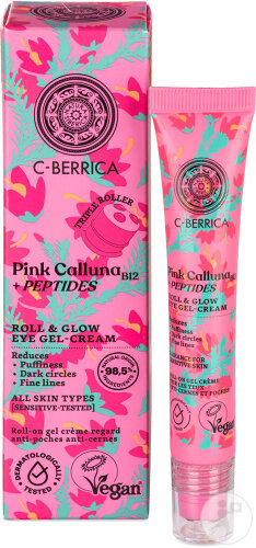Natura Siberica C-Berrica Pink Calluna Roll And Glow Gel-Crème Contour Des Yeux Éclat 20 ml
