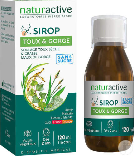 Naturactive Sirop Toux Et Gorge 120ml