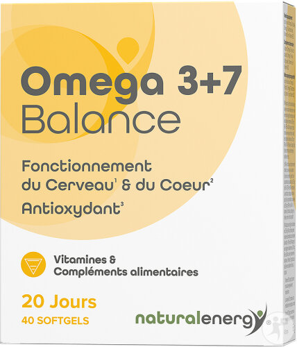 Natural Energy Omega 3+7 Balance 40 Gélules