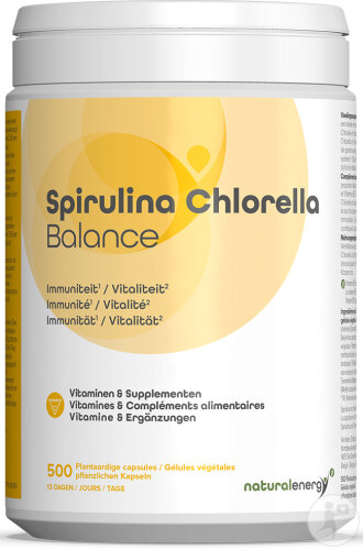 Natural Energy Spirulina-Chlorella Balance 500 Gélules