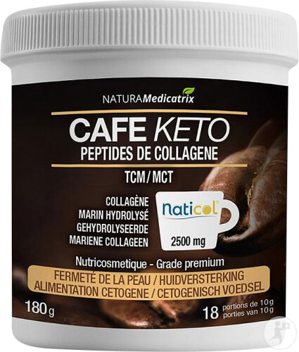 Natura Medicatrix Café Kéto Peptides De Collagène Pot 180g