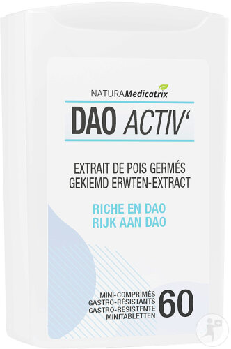 NaturaMedicatrix DAO Activ Extrait De Pois Germés 60 Mini-Comprimés Gastro-Résistants