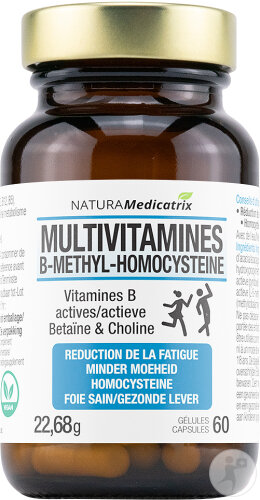 NaturaMedicatrix Multivitamines B-Methyl-Homocystéine Complément Alimentaire 60 Gélules