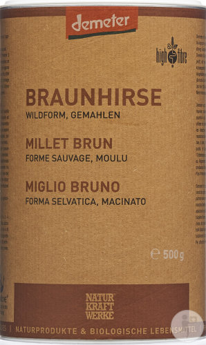 Naturkraftwerke Millet Brun Forme Sauvage Moulu Demeter 500g