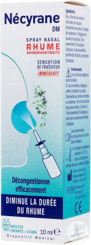 Nécyrane DM Spray Nasal Rhume Flacon 10ml
