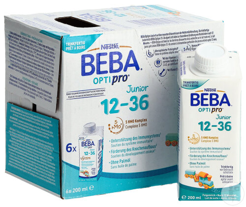 Nestlé Beba Optipro 12-36 Mois Liquide Tétrapack 6x200ml