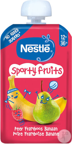 Nestlé Fiesta Fruits Gourde Poire Framboise Et Banane Bébés 12-36 Mois 110g