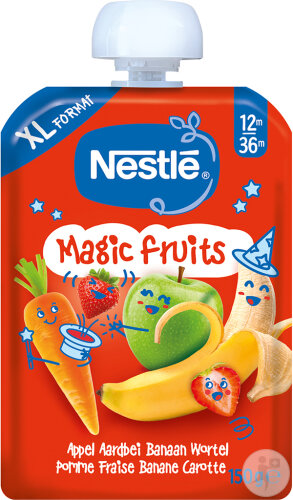 Nestle Magic Fruits Gourde Pomme/Fraise/Banane/Carotte 150g