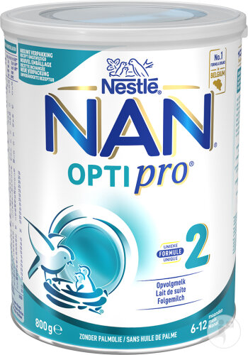 Nestlé Nan OptiPro 2 Lait De Suite Bébés 6+ Mois Pot 800g