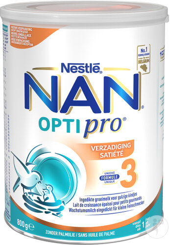Nestlé Nan OptiPro Satiété 3 Lait De Croissance Épaissi Bébés 1+ Ans Pot 800g