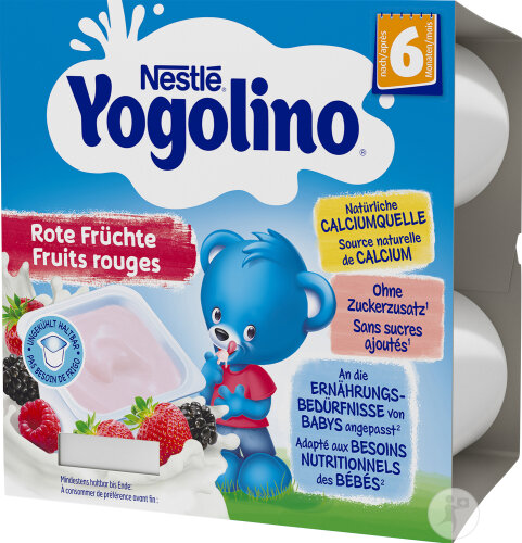 Nestlé Yogolino Dessert Fruits Rouges 6 Mois Pots 4x90g