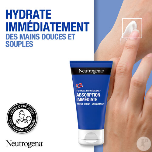 Neutrogena Crème Mains Absorption Express Peaux Sèches Et Très Sèches Tube 75ml-2