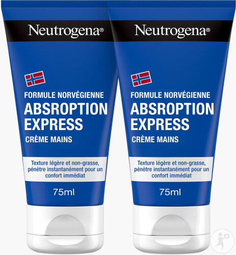 Neutrogena Crème Mains Hydratation Instantanée Peaux Sèches 2x75ml