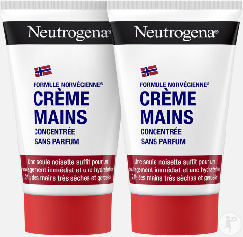 Neutrogena Crème Mains Hydratation 24h Peaux Très Sèches 2x50ml