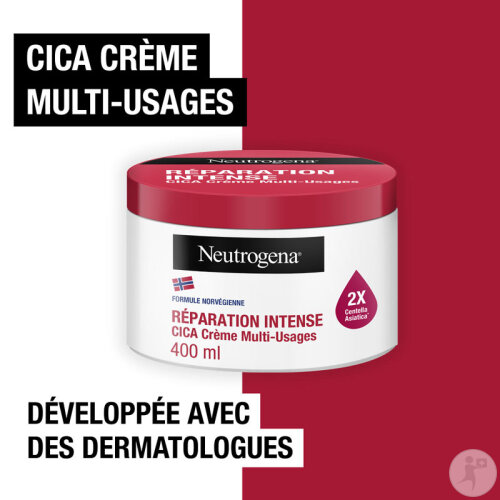 Neutrogena Réparation Intense Cica Crème Multi-Usages Flacon Pompe 400ml-3