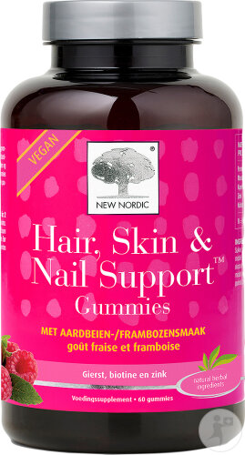 New Nordic Hair Skin & Nail Support Gummies 60 Pièces