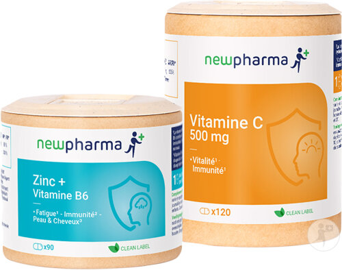 Newpharma Duopack Immunité Vitamine C + Zinc Compléments Alimentaires
