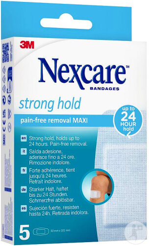 Nexcare 3M Strong Hold Retrait Sans Douleur Pansement Stériles 50x101mm 5 Pièces