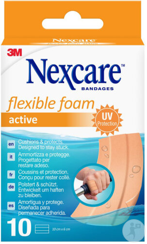 Nexcare Flexible Foam Active Bands 6x10cm 10 Pièces