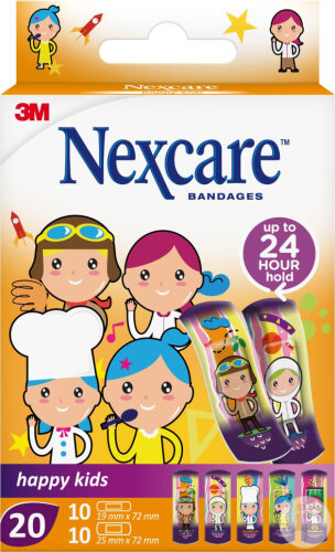 Nexcare Pansements Enfants Happy Kids Professions 2 Tailles Assorties 20 Pièces