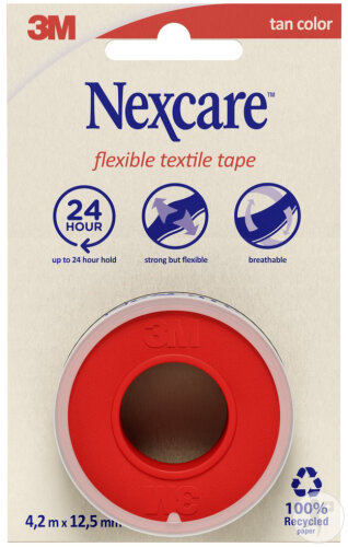 Nexcare Ruban Textile Flexible 4,2m x 12,5mm 1 Pièce