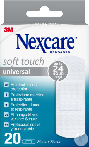 Nexcare Soft Touch Universal Pansements 25x72mm 20 Pièces