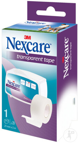 Nexcare Transparent Tape 25mm x 5m 1 Rouleau
