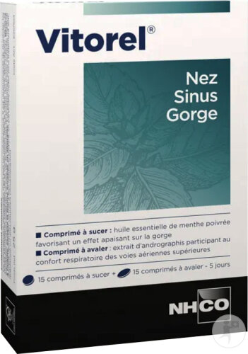 NHCO Nutrition Vitorel 15 Comprimés À Sucer + 15 Comprimés À Avaler