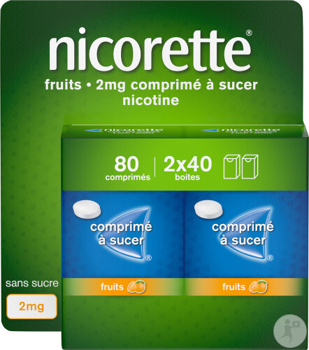 Nicorette Comprimé À Sucer Fruits 2mg 80 Pièces
