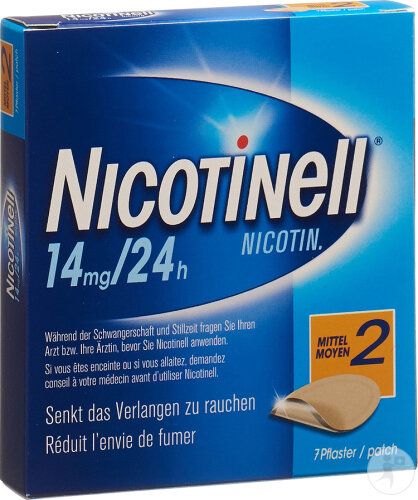 Nicotinell 2 Moyen Patch 14mg/24h 7 Pièces